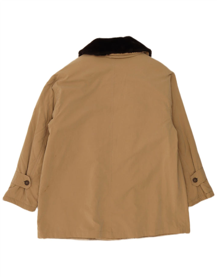 Vintage Γυναικείο Oversized Utility Jacket uk 18 XL Beige Polyester