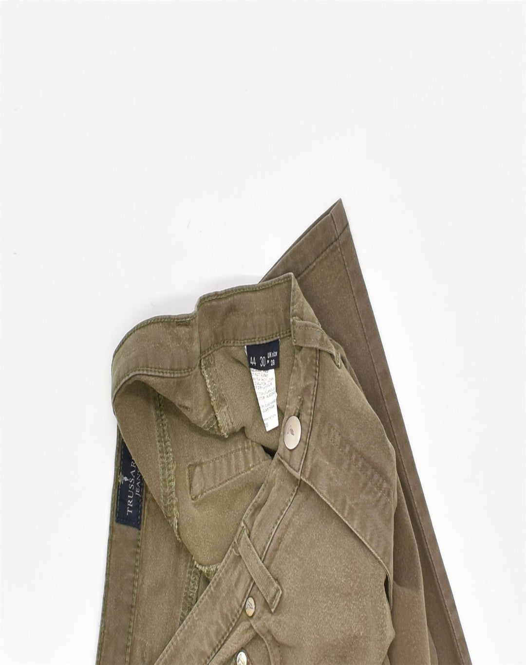 TRUSSARDI JEANS Womens Straight Casual Trousers W28 L30  Brown Cotton | Vintage | Thrift | Second-Hand | Used Clothing | Messina Hembry 