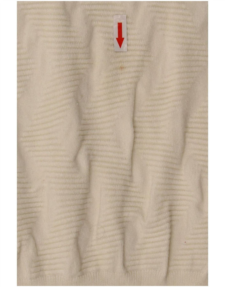 Marks & Spencer Γυναικείο πουλόβερ με λαιμόκαυστο UK 12 Medium Off White