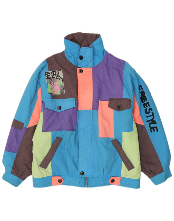 Μπουφάν Elho Mens Graphic Ski Jacket XL Blue Colourblock
