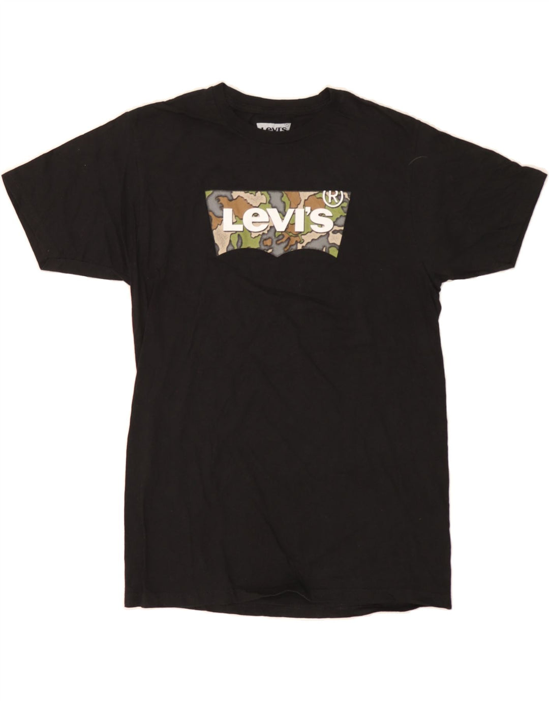 LEVI'S Mens Graphic T-Shirt Top Medium Black Cotton Vintage Levi's and Second-Hand Levi's from Messina Hembry 