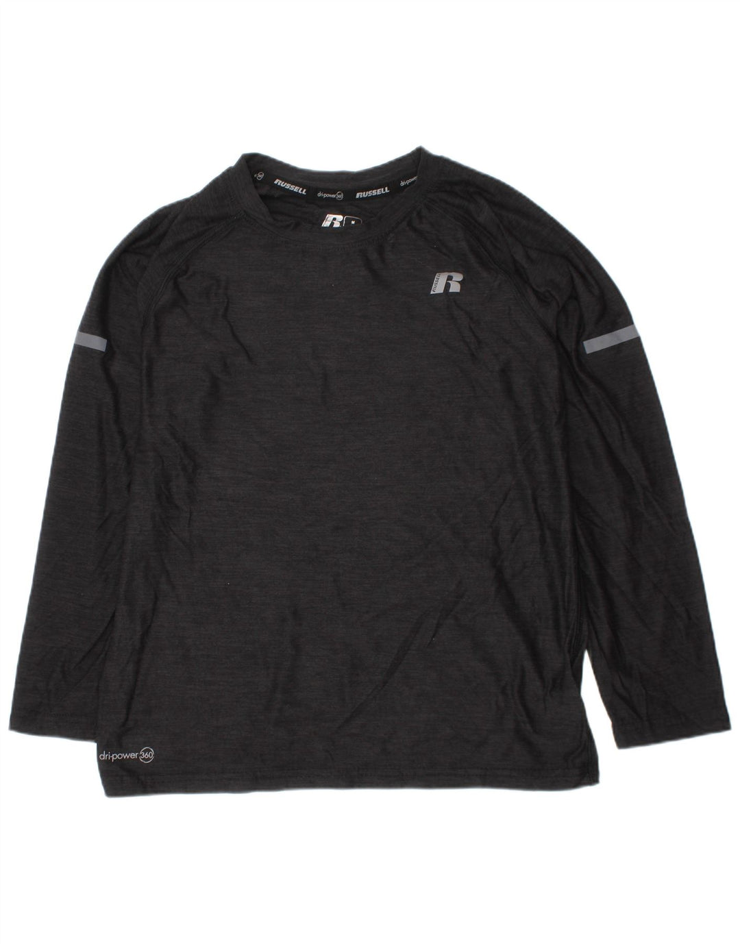 Russell Athletic Boys Dri-Power Top Μακρυμάνικο 7-8 ετών Μεσαίο Μαύρο