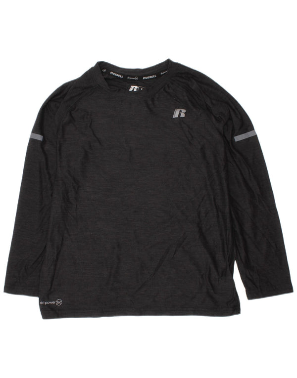 Russell Athletic Boys Dri-Power Top Μακρυμάνικο 7-8 ετών Μεσαίο Μαύρο