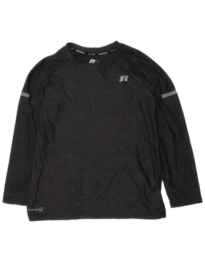 Russell Athletic Boys Dri-Power Top Μακρυμάνικο 7-8 ετών Μεσαίο Μαύρο