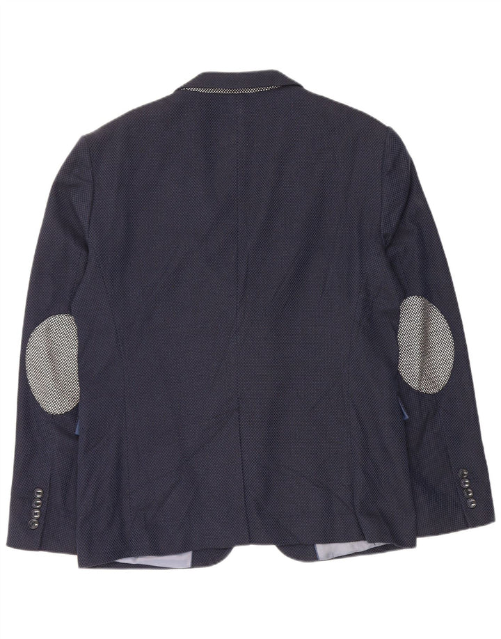 Zara Ανδρικό σακάκι μπλέιζερ με 2 κουμπιά EU 52 Large Navy Blue από βαμβάκι