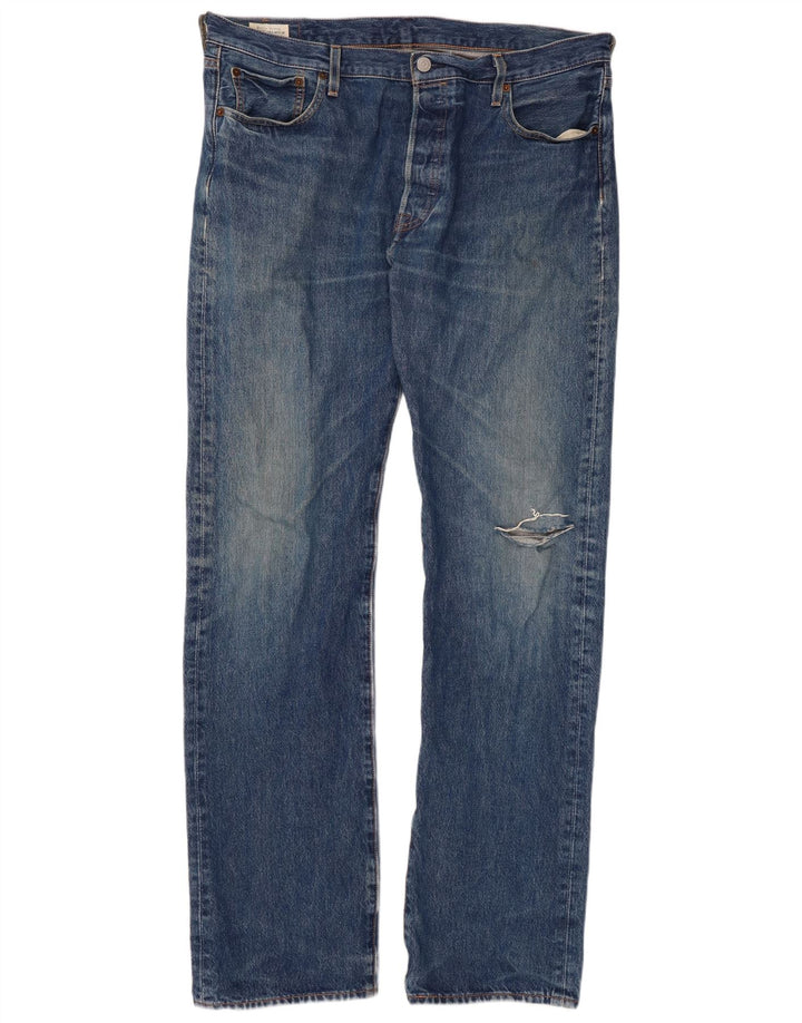 LEVI'S Ανδρικό τζιν 501 ίσιο W36 L34 Μπλε βαμβακερό