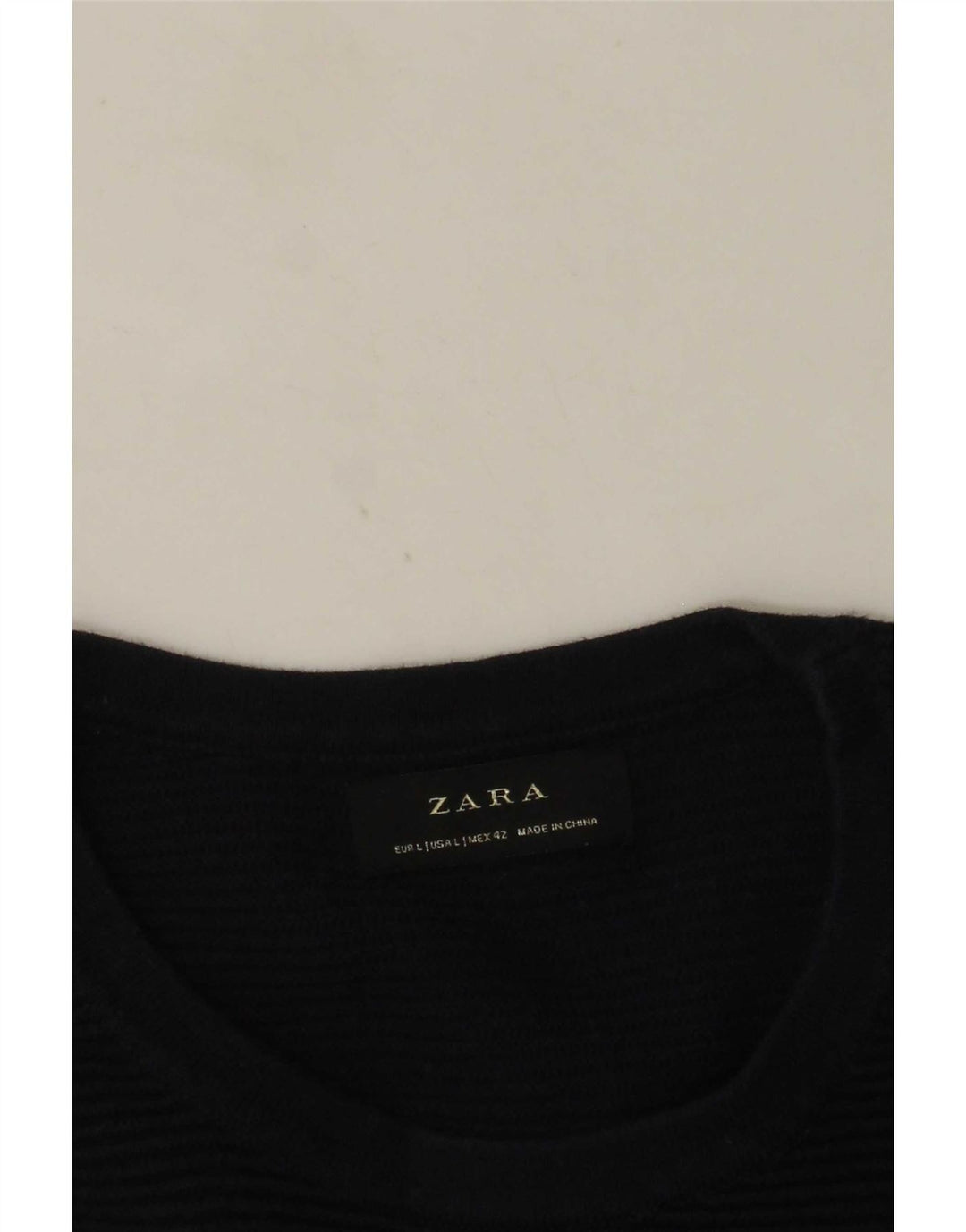 Ανδρικό πουλόβερ Zara Crew Neck Jumper Μεγάλο Navy Blue