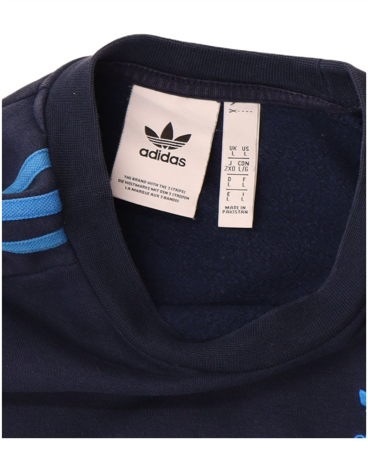 Ανδρικό φούτερ ADIDAS Jumper Μεγάλο Ναυτικό Βαμβακερό