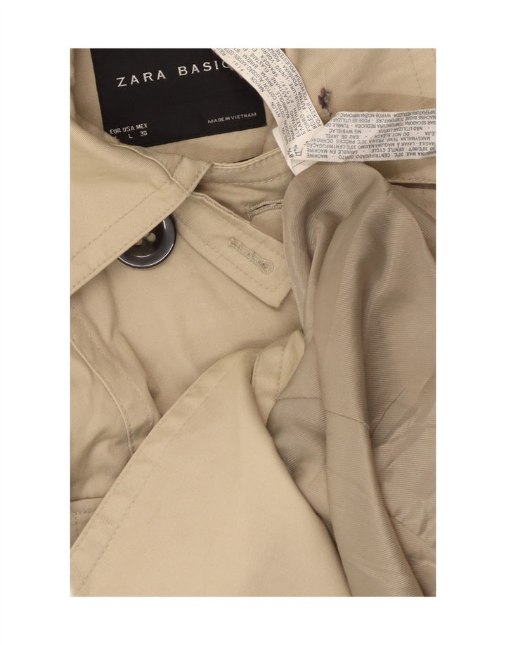 Zara Γυναικεία καμπαρντίνα UK 14 Large Beige Nylon