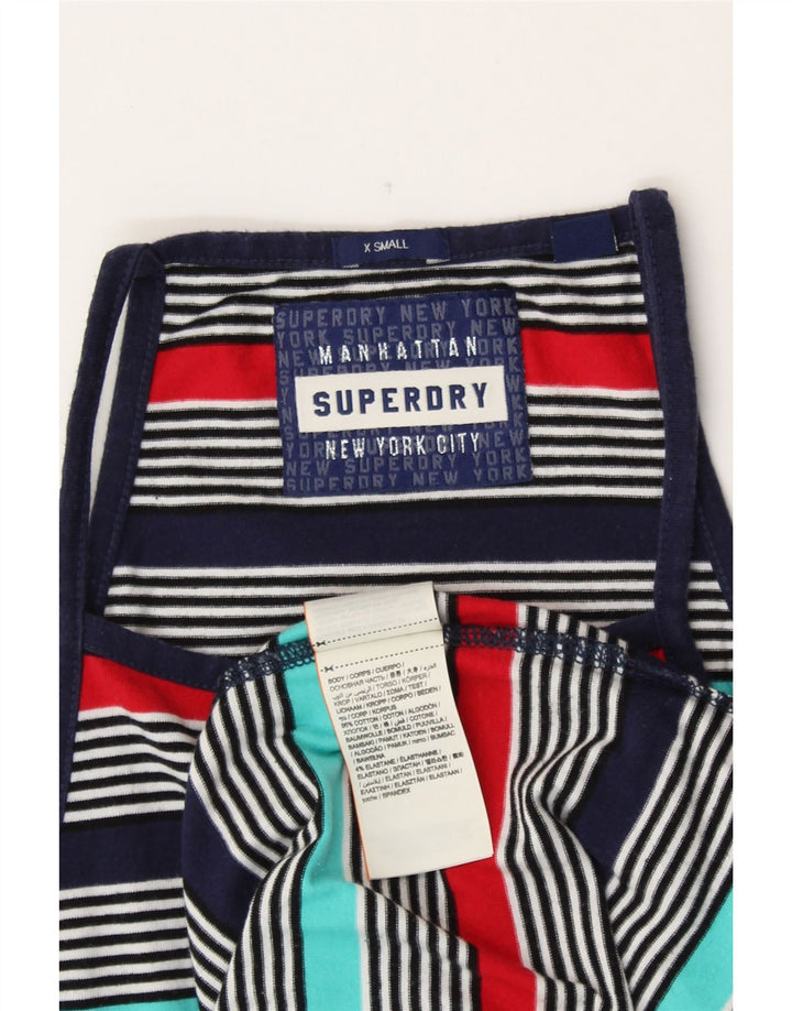 Γυναικείο μπλουζάκι SUPERDRY Manhattan UK 6 XS πολύχρωμο ριγέ