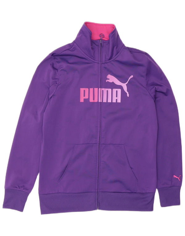 Γυναικεία αθλητική φόρμα γραφικών Puma Top Jacket UK 14 Large Purple