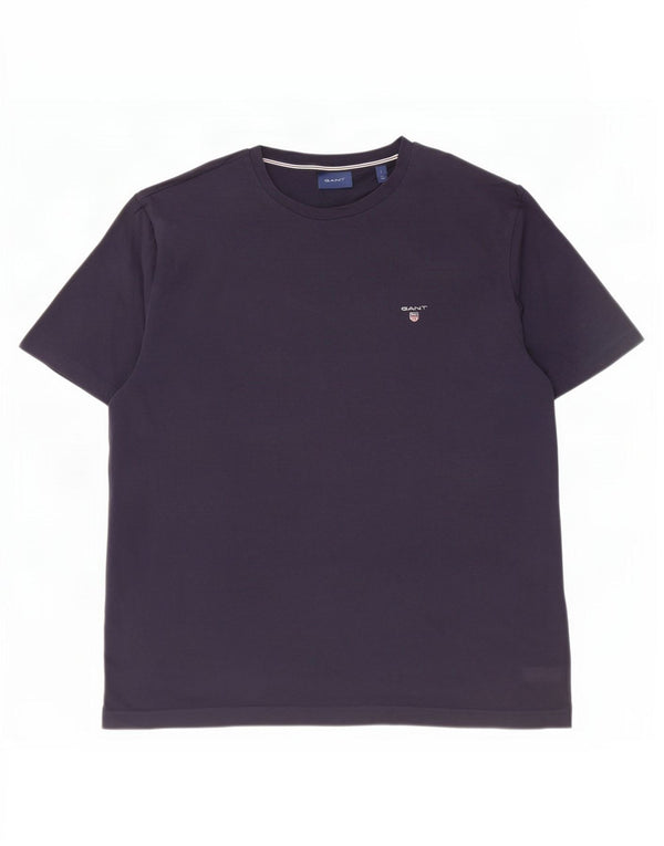 Ανδρικό T-Shirt Gant Top Large Navy Blue από βαμβάκι