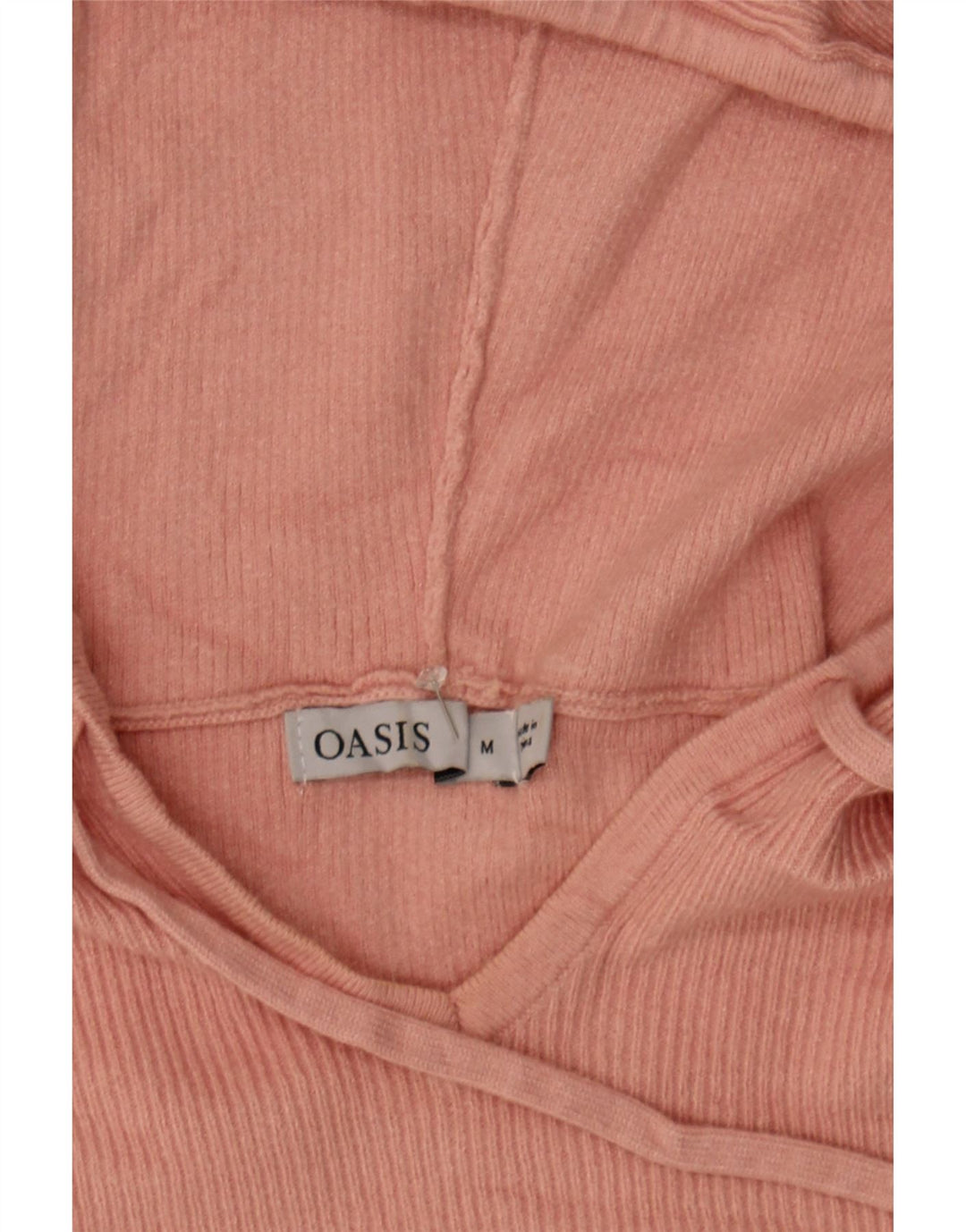 OASIS Womens Hooded Jumper Sweater UK 14 Medium Pink Viscose Vintage Oasis and Second-Hand Oasis from Messina Hembry 