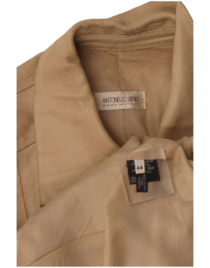 Antonello Serio Γυναικείο Δερμάτινο Μπουφάν IT 44 Medium Beige Leather