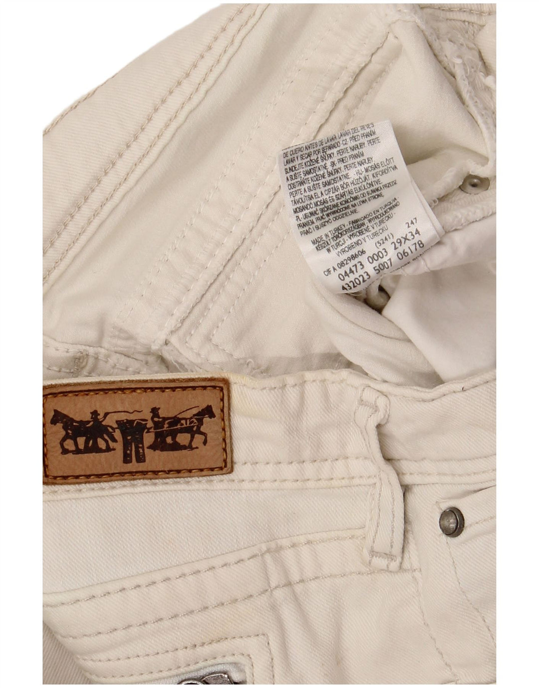 Levi's Γυναικείο Slim Jeans W29 L34 Λευκό βαμβακερό