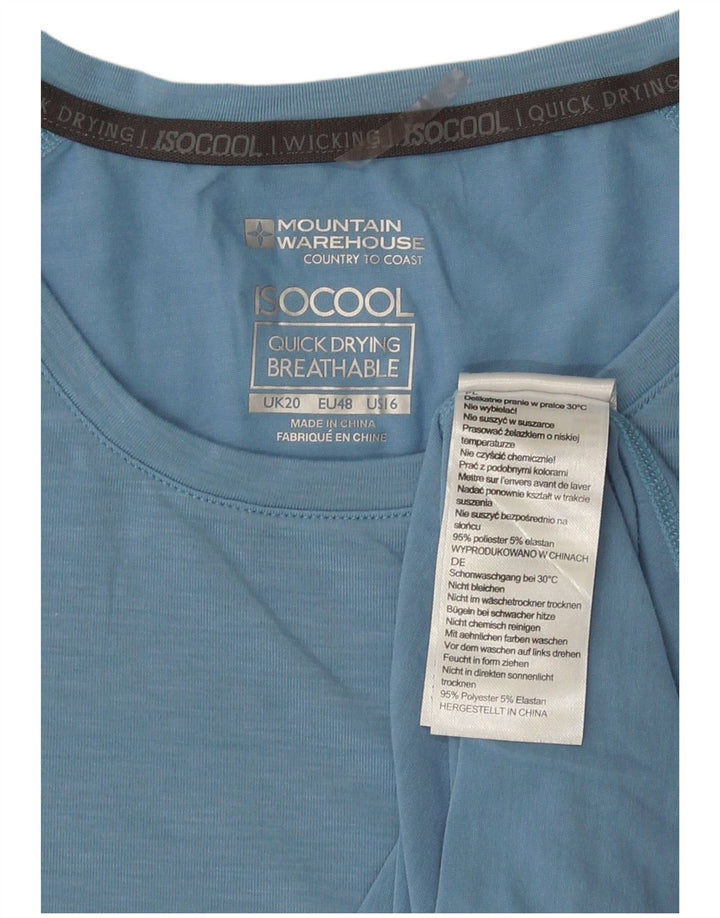 Mountain Warehouse Γυναικείο IsoCool T-Shirt Top UK 20 2XL Blue Polyester