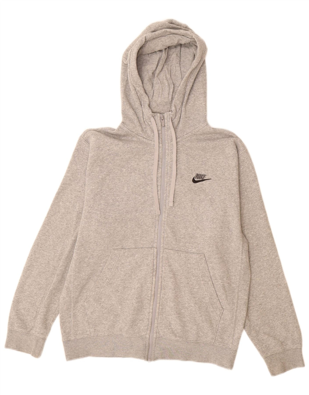 Ανδρικό πουλόβερ Nike με φερμουάρ, μικρό γκρι βαμβακερό
