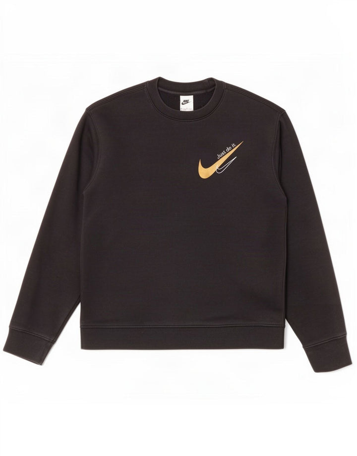 Ανδρικό γραφικό φούτερ Nike, μεσαίο μαύρο βαμβακερό