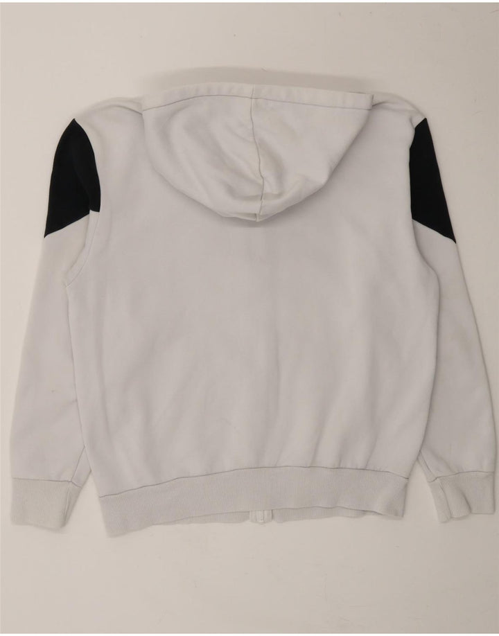 PUMA Mens Zip Hoodie Sweater Medium White Colourblock Cotton Vintage Puma and Second-Hand Puma from Messina Hembry 