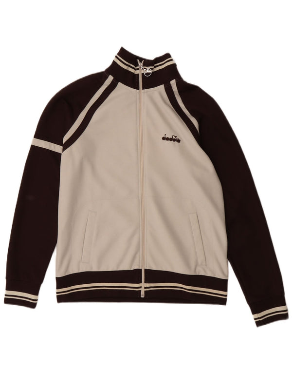 DIADORA Γυναικεία αθλητική φόρμα Top Jacket IT 46 Large White Colourblock