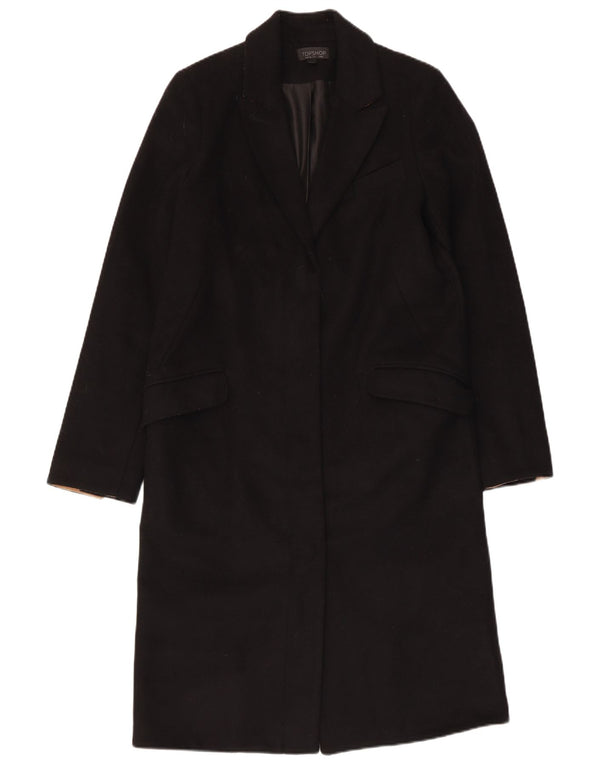 Topshop Γυναικείο Πανωφόρι UK 8 Small Black Wool