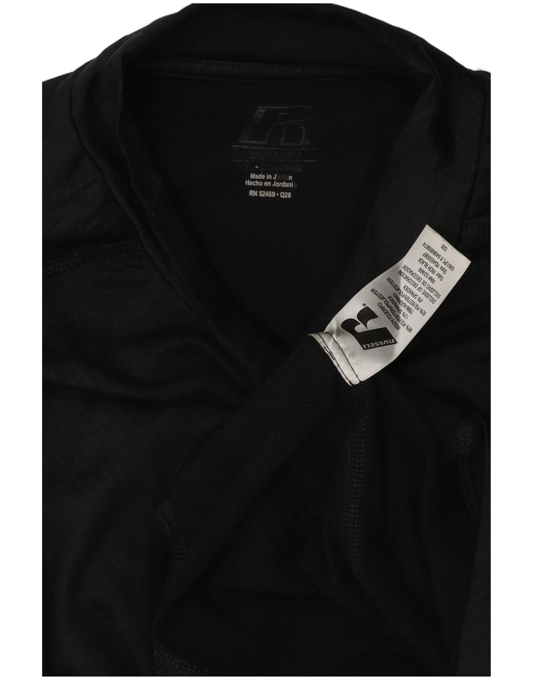 Russell Athletic Mens Dri-Power γραφικό τοπ μακρυμάνικο XL μαύρο γεωμετρικό