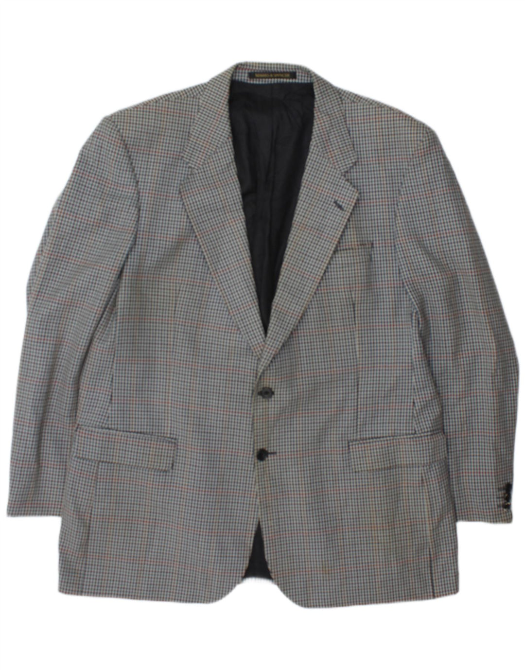 Marks & Spencer Ανδρικό μπουφάν blazer UK 46 XL Blue Check Wool