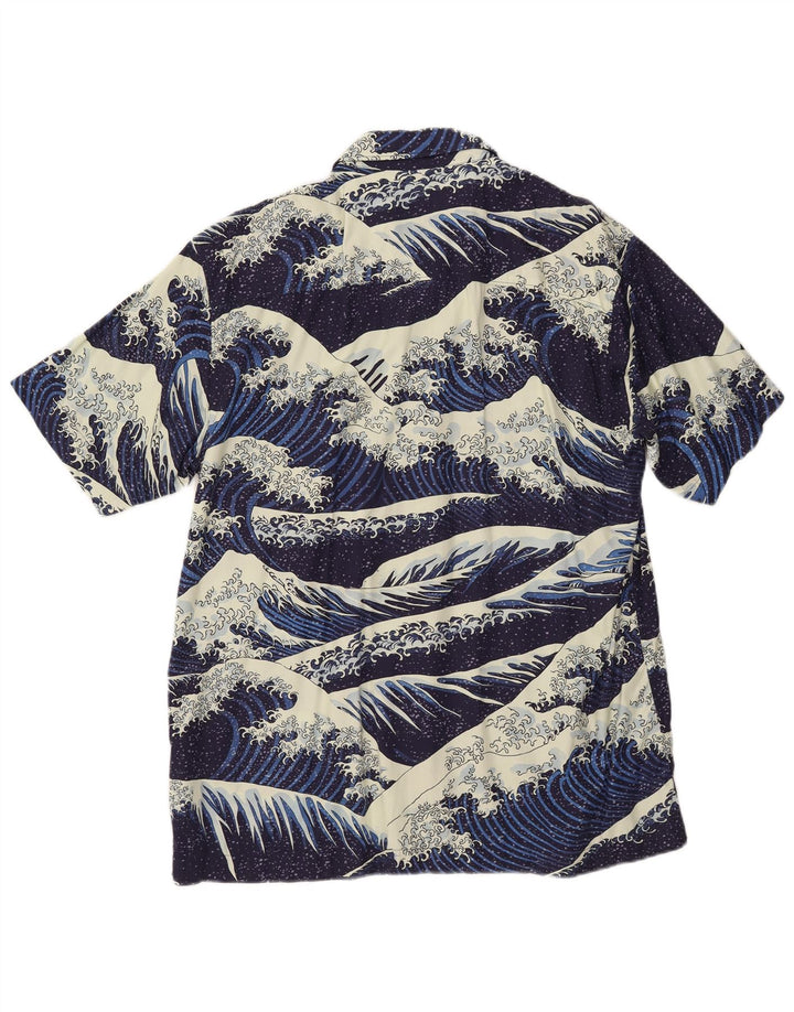 Ανδρικό κοντομάνικο γραφικό SUPERDRY Πουκάμισο XL Navy Blue Βαμβακερό