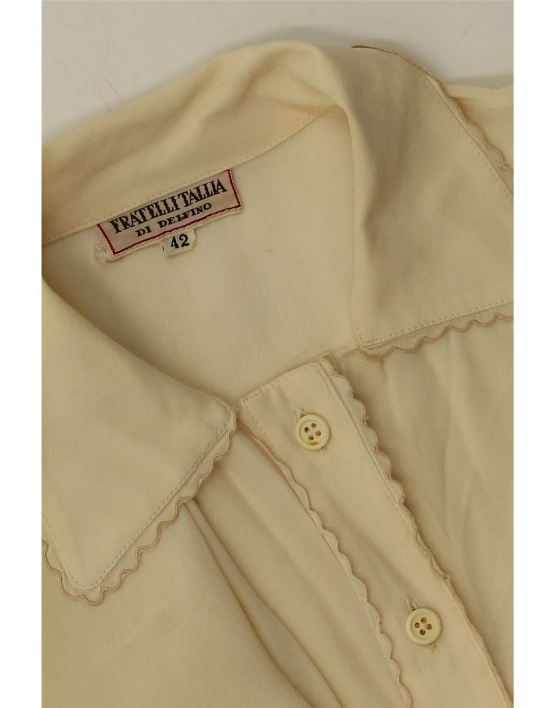 VINTAGE Womens Pullover Shirt Blouse IT 42 Medium Yellow Vintage Vintage and Second-Hand Vintage from Messina Hembry 