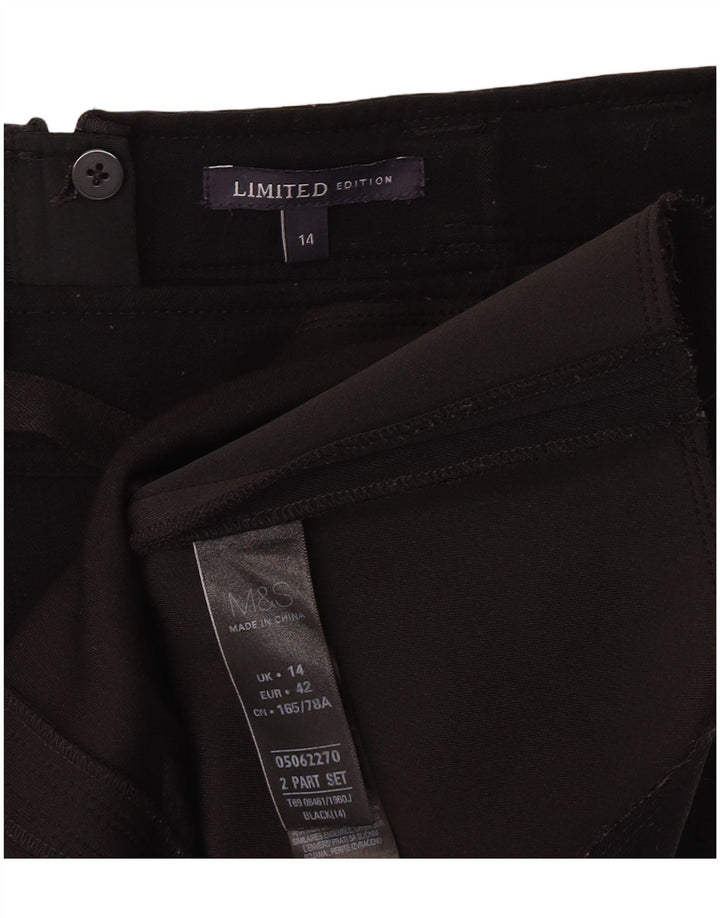 Marks & Spencer Γυναικεία Μίνι Φούστα UK 14 Μεγάλη W30 Μαύρο Πολυεστέρας