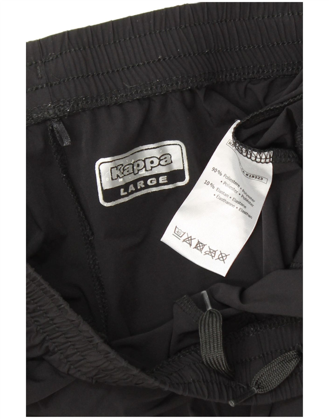 KAPPA Ανδρικό γραφικό αθλητικό σορτς μεγάλο μαύρο πολυεστέρα