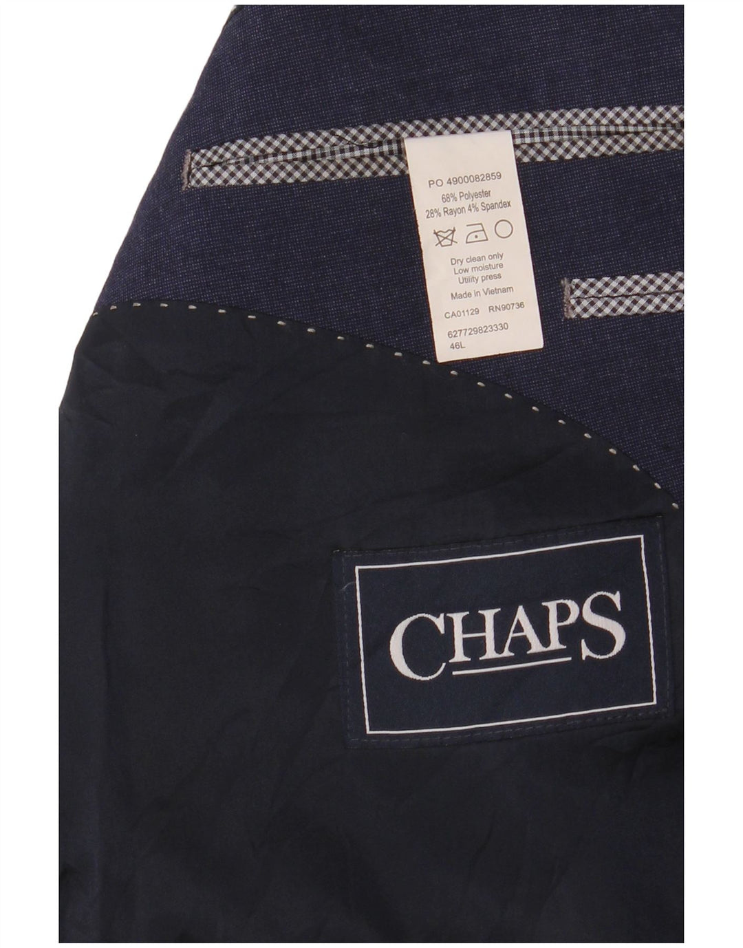 CHAPS Ανδρικό μπουφάν σακάκι με 2 κουμπιά UK 46 3XL Navy Blue Polyester