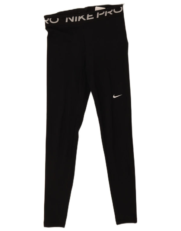 Γυναικεία Nike Dri Fit Graphic κολάν UK 10 Small Black Polyester