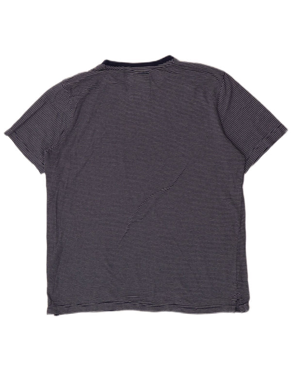 Ανδρικό T-Shirt Crew Clothing Top XL Μπλε ριγέ βαμβακερό