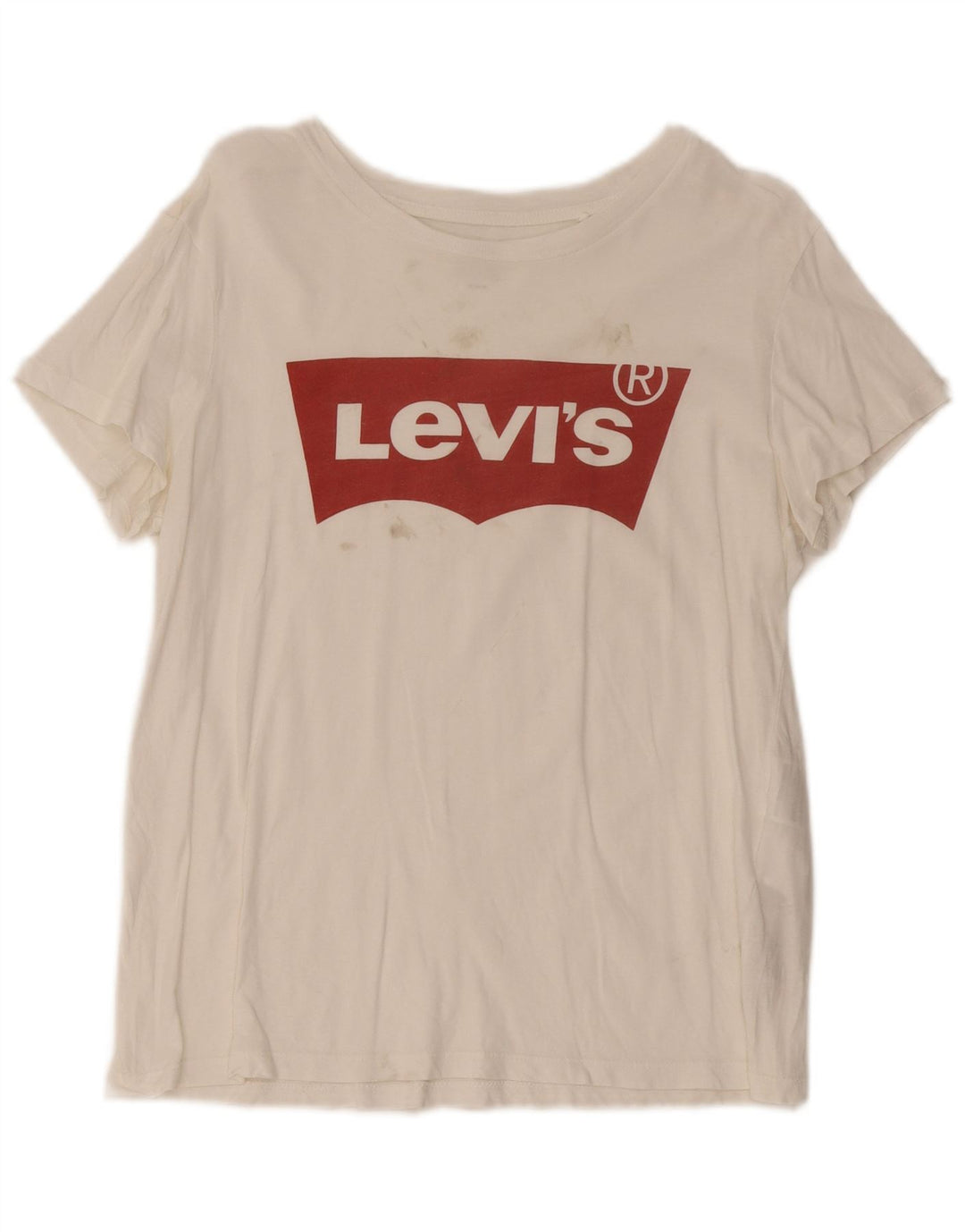 Γυναικείο γραφικό μπλουζάκι Levi's Top UK 12 μεσαίο λευκό βαμβακερό