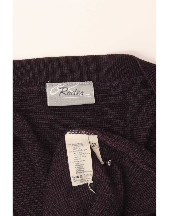 Ανδρική ζακέτα Rodes 2XL Purple Argyle/Diamond Wool