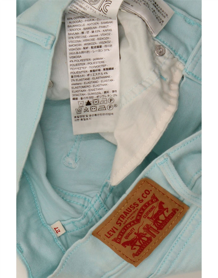 Γυναικείο τζιν σορτς LEVI'S W27 Μικρό βαμβακερό τιρκουάζ