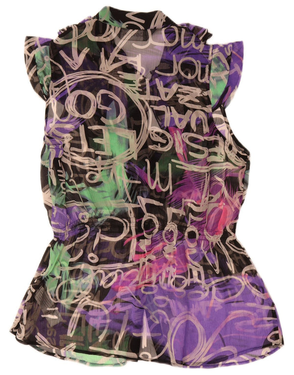 Desigual Γυναικείο γραφικό πουκάμισο μπλούζα EU 44 XL Πολύχρωμος Πολυεστέρας