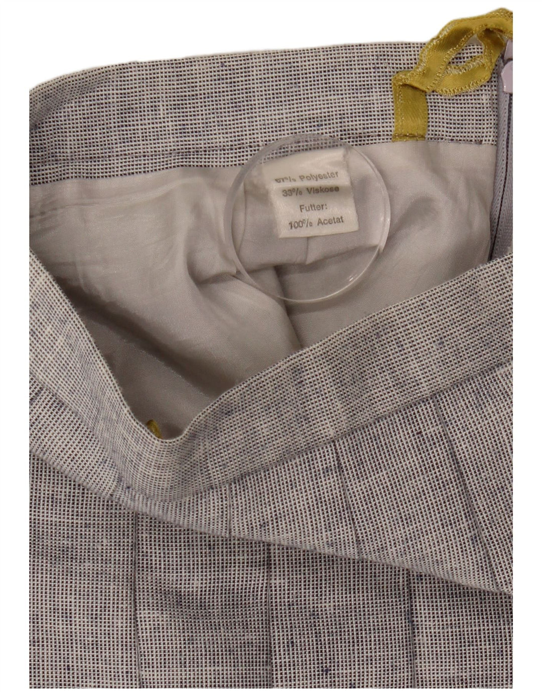 Vintage Γυναικεία Midi Knife Πλισέ φούστα W26 Small Grey Polyester