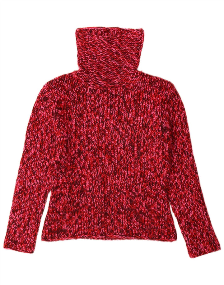 Raspberry Collection Γυναικείο πουλόβερ με ρολό λαιμόκοψη UK 12 Medium Red