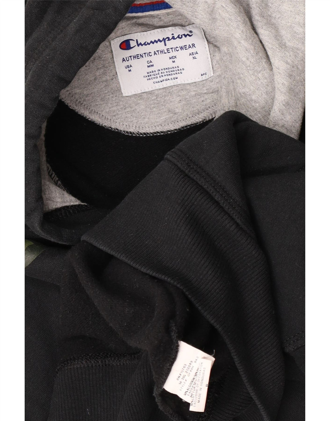 Ανδρικό Champion Graphic Hoodie Jumper Μεσαίο μαύρο βαμβακερό