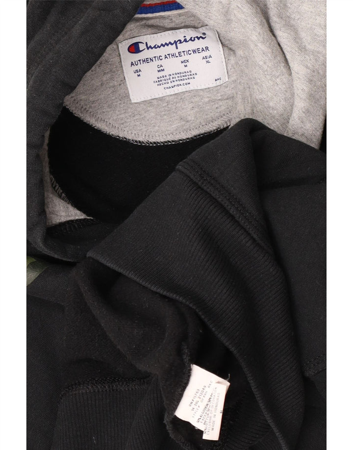 Ανδρικό Champion Graphic Hoodie Jumper Μεσαίο μαύρο βαμβακερό