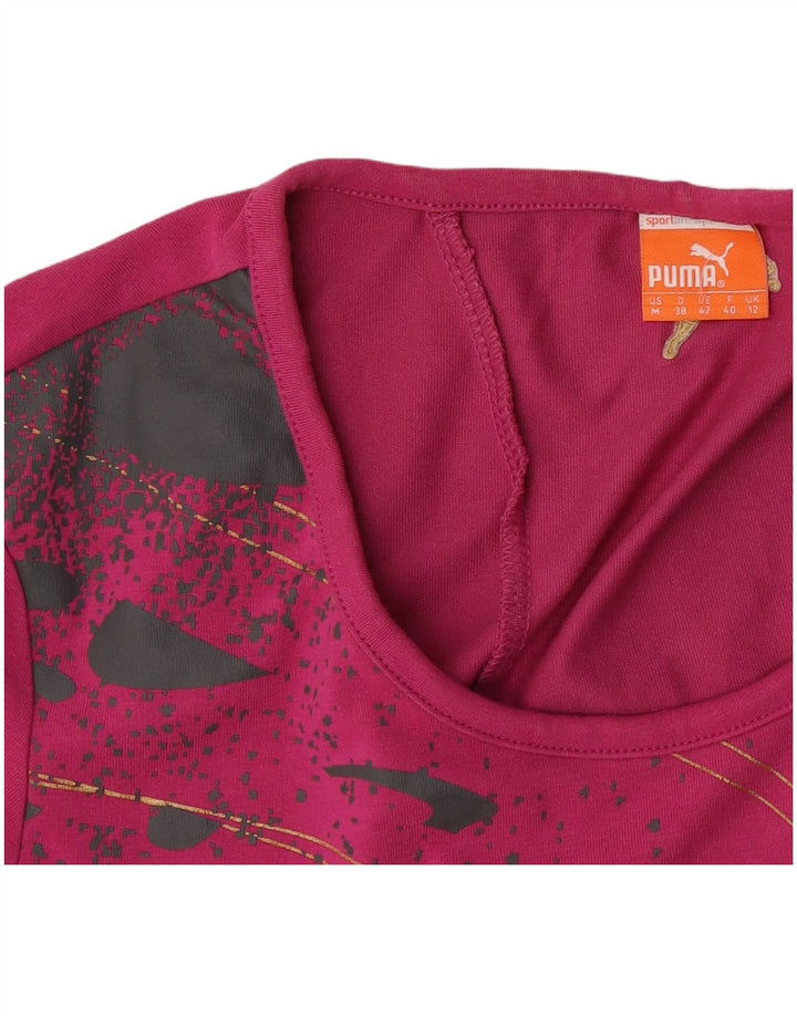 Γυναικείο γραφικό μπλουζάκι Puma Top UK 12 Medium Pink