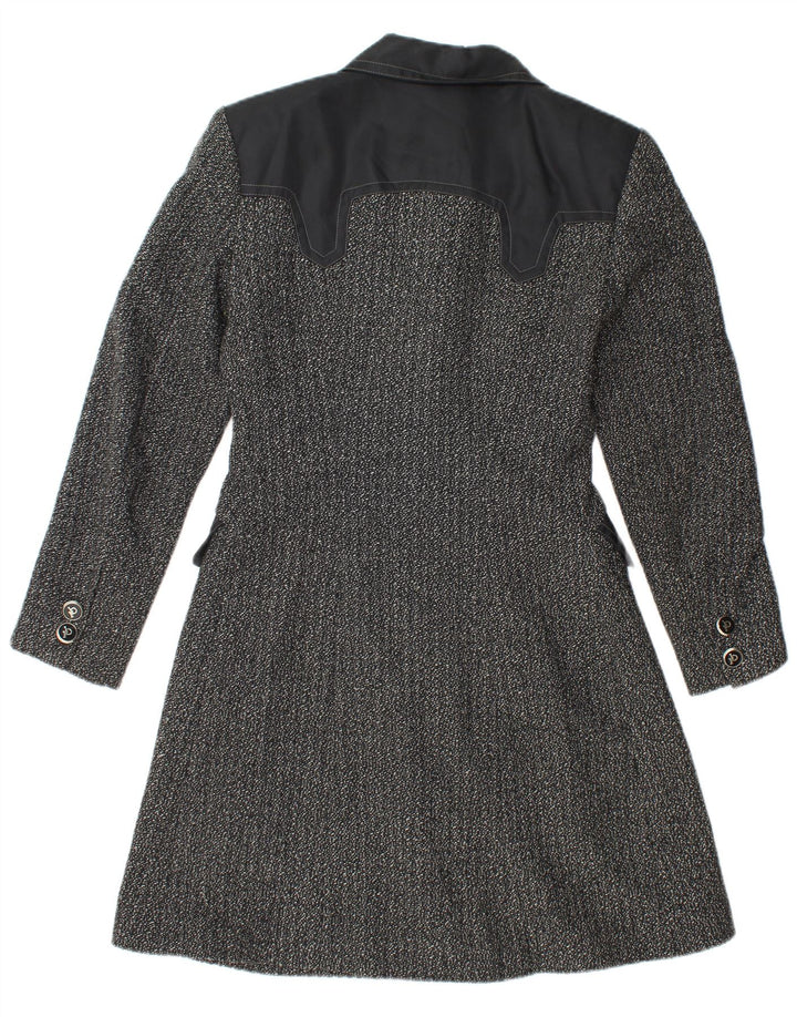 ROCCOBAROCCO Γυναικείο Πανωφόρι IT 42 Μαλλί με μέτριο μαύρο χρώμα