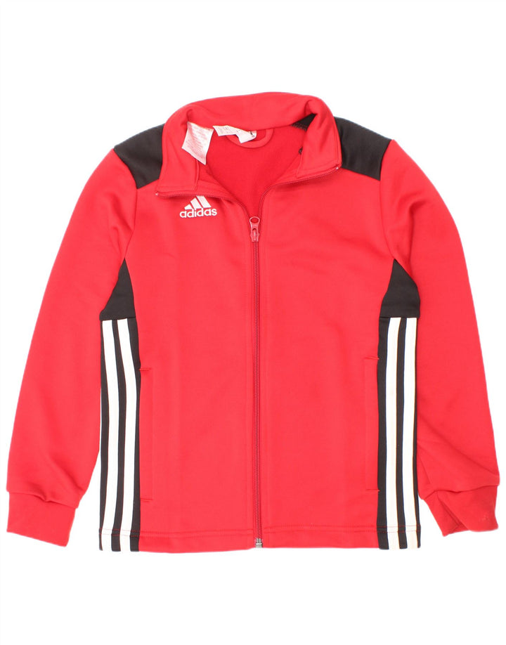 Adidas Boys αθλητική φόρμα Adidas Top Jacket 7-8 Years Red Colourblock Polyester