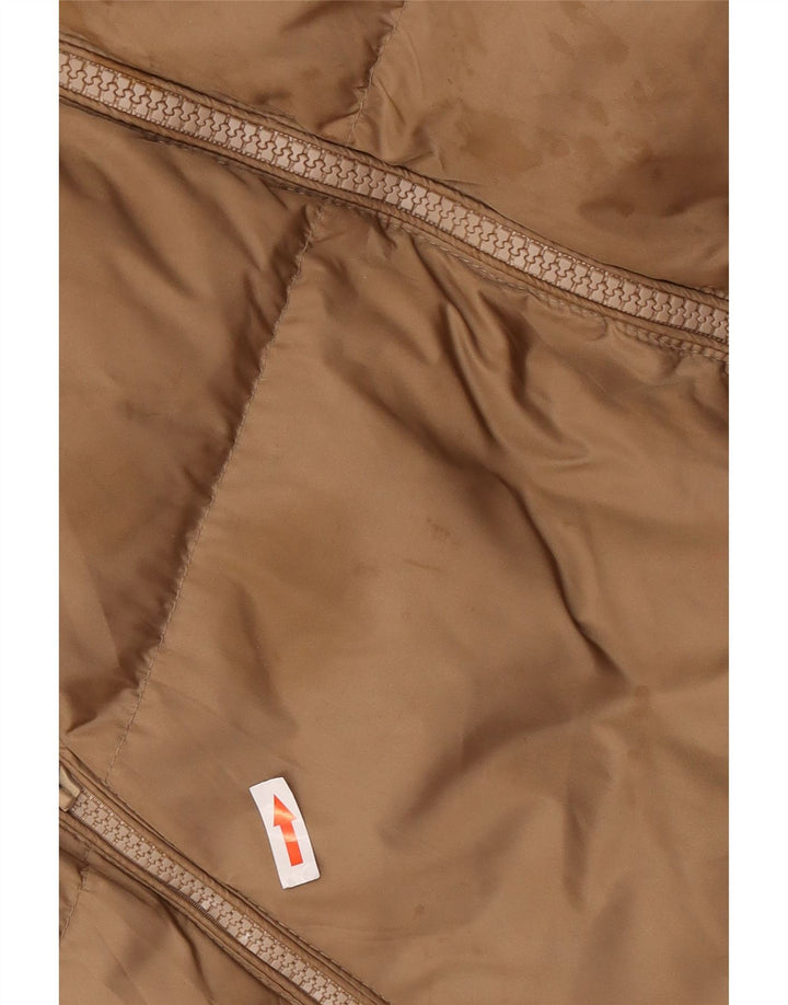 Zara Γυναικείο παλτό με κουκούλα UK 16 Large Brown Polyamide