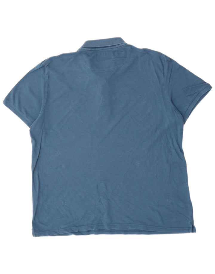 LYLE & SCOTT Mens Polo Shirt 2XL Blue Cotton Vintage Lyle & Scott and Second-Hand Lyle & Scott from Messina Hembry 