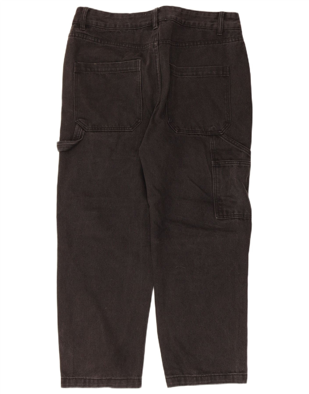 Scout Mens Cargo Straight Jeans W34 L26 Μαύρο Βαμβακερό