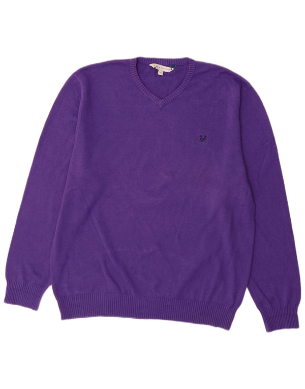 Crew Clothing Ανδρικό πουλόβερ με λαιμόκοψη με V λαιμόκοψη XL Μωβ βαμβακερό