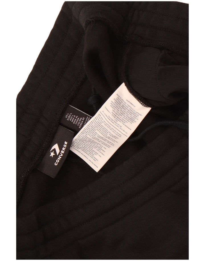 Ανδρική φόρμα Converse Παντελόνι Joggers Μεγάλο Μαύρο Βαμβακερό